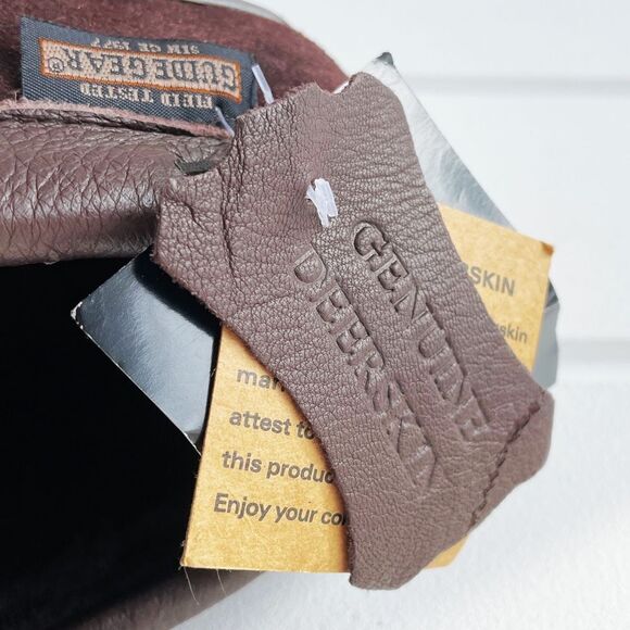 Guide Gear Deerskin Fur-Lined Leather Moccasin Slippers Big & Tall Size 15 NWT - Picture 10 of 12